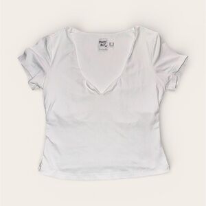Princess Polly White Short Sleeve Tee Built-In Bra Size 6